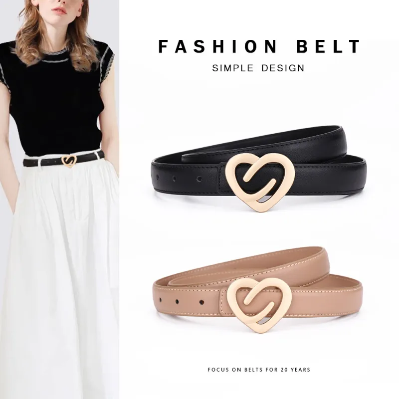 TUCANO Cow Split Leather Belts Women's Width  2.5cm-1