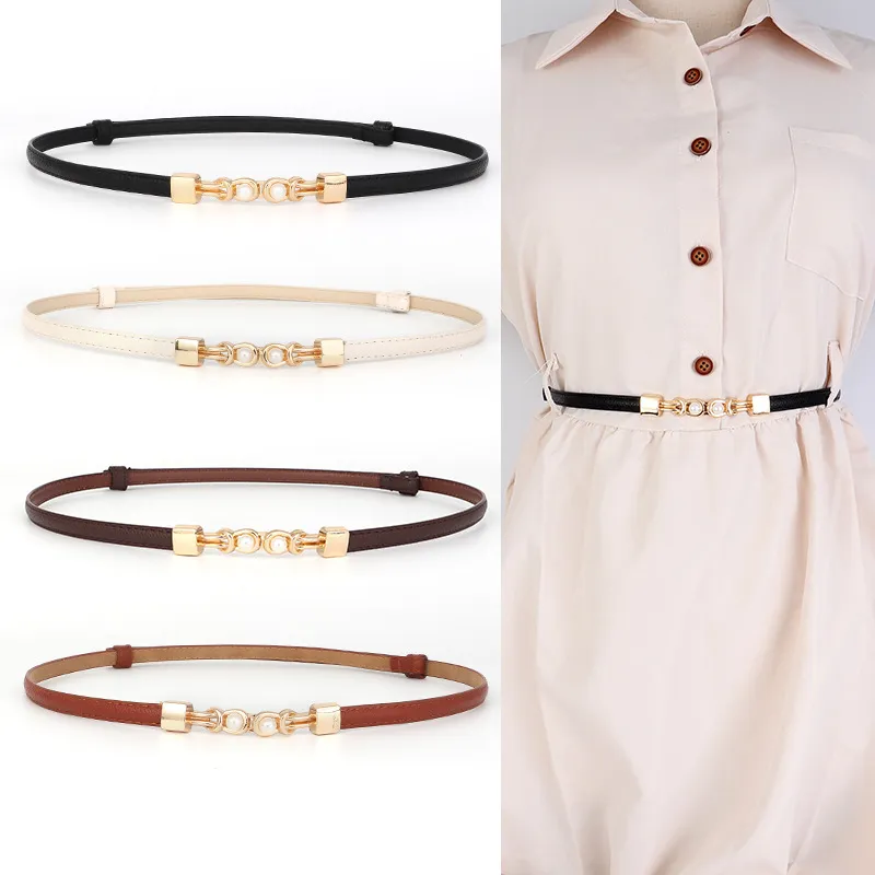 TUCANO Alloy Leather Belts Women's 1cm-2