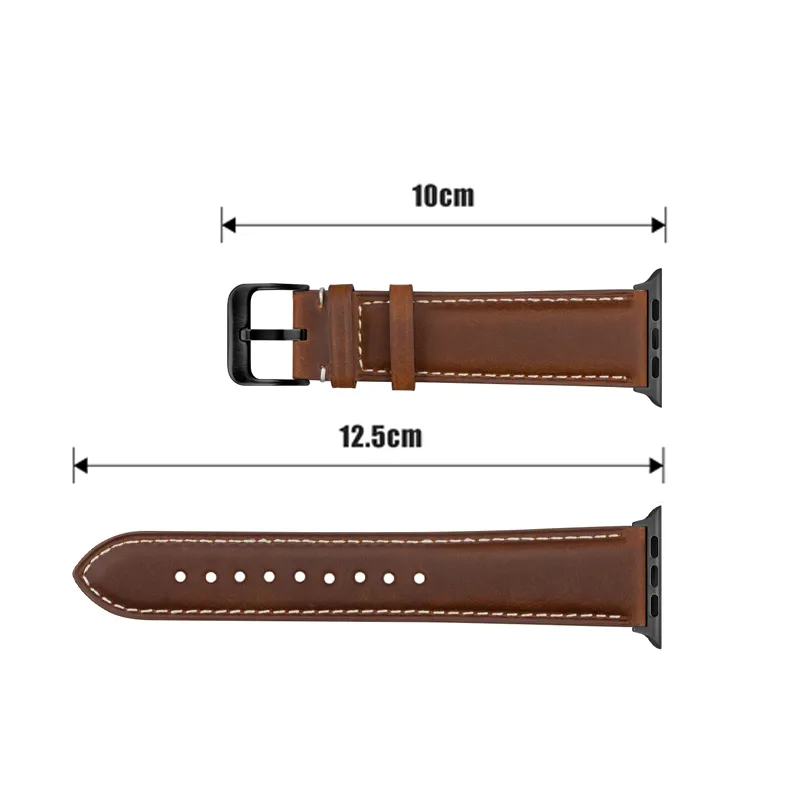 REXINTS Apple Compatibility Watch Band 20cm Cowhide Leather Material-2