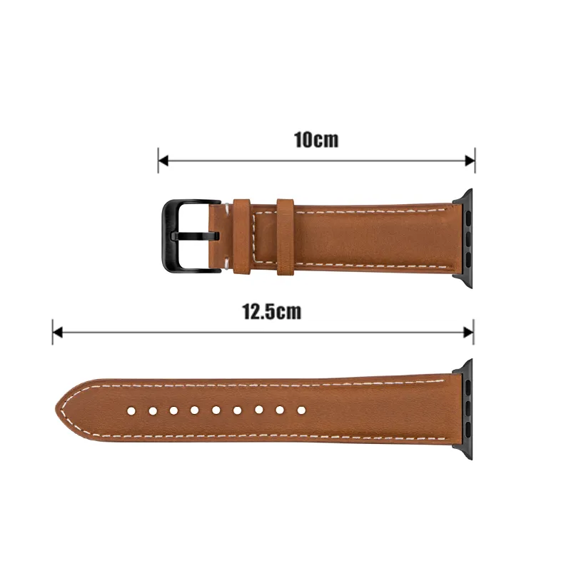 REXINTS Apple Compatibility Watch Band 20cm Cowhide Leather Material-5