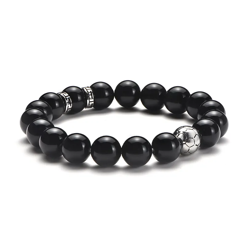 IDEAGEMER Obsidian Bracelets Men's-1