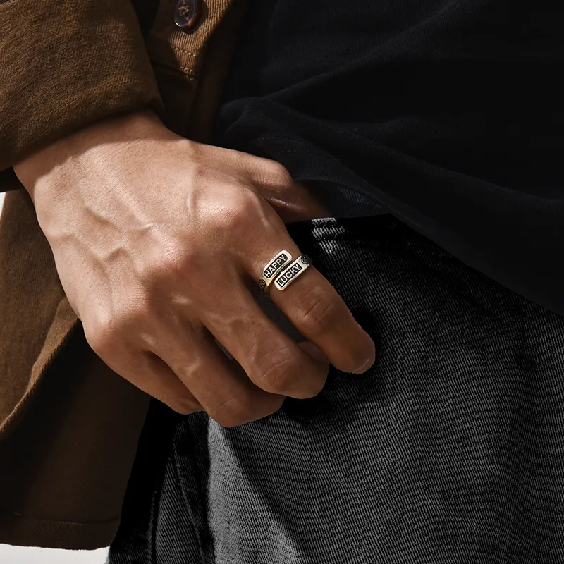 IDEAGEMER S925 Silver Rings Men's-2