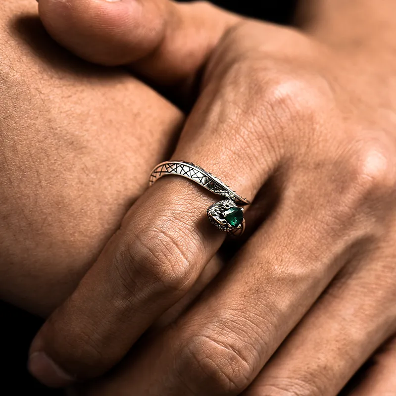 IDEAGEMER S925 Silver Rings Men's-3