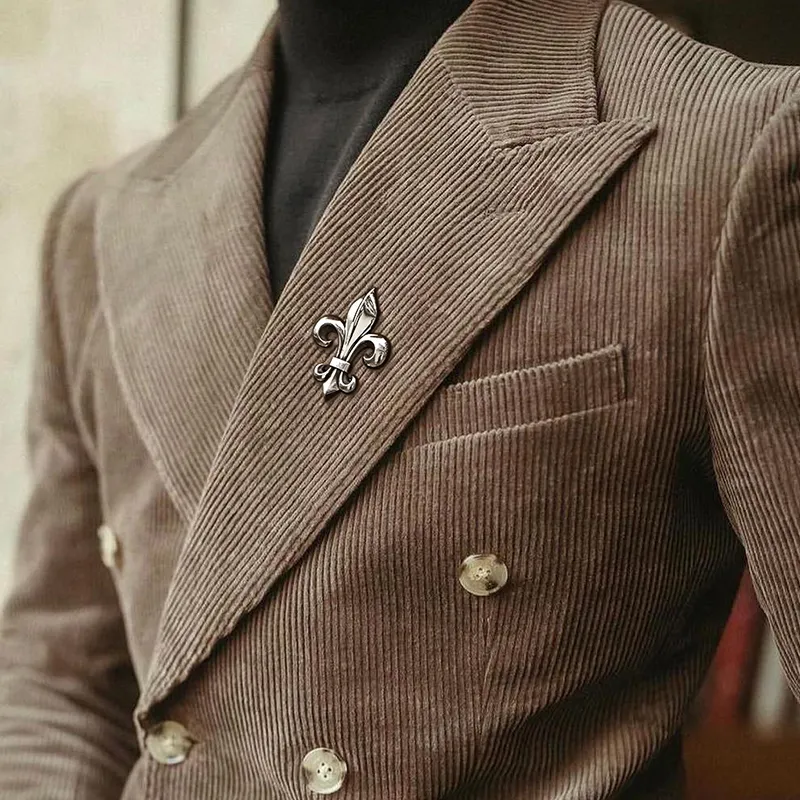 IDEAGEMER 925 Sterling Silver Brooches Men's-5