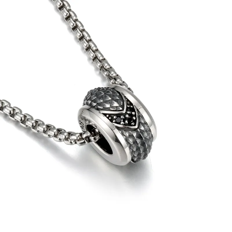 IDEAGEMER S925 Silver Necklaces Men's-5