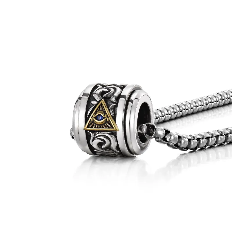 IDEAGEMER 925 Sterling Silver Necklaces Men's-5