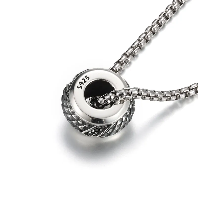 IDEAGEMER S925 Silver Necklaces Men's-6