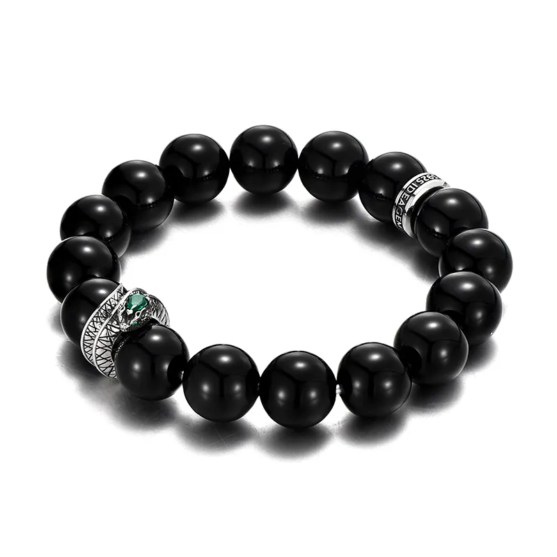 IDEAGEMER Agate Bracelets Men's-2