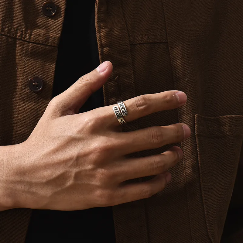 IDEAGEMER S925 Silver Rings Men's-1