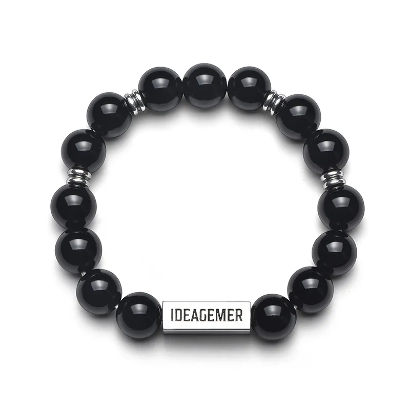 IDEAGEMER Obsidian Bracelets Men's-2