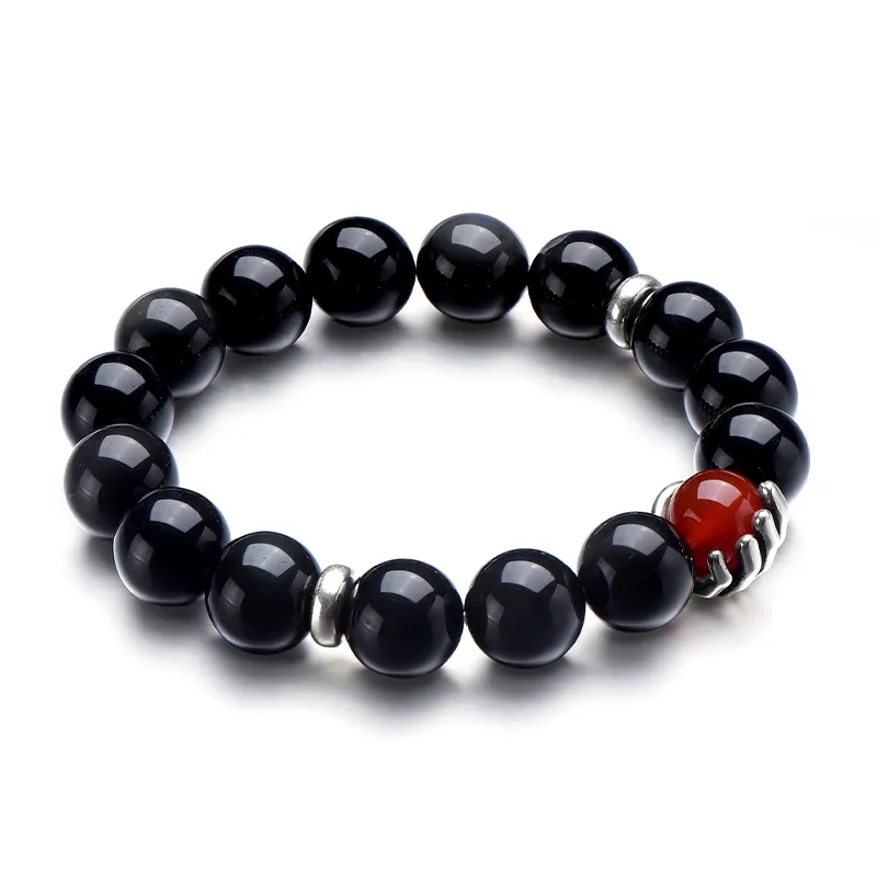 IDEAGEMER Obsidian Bracelets Men's-1