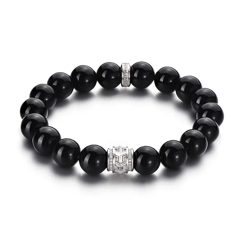 IDEAGEMER Agate Bracelets Men's-2
