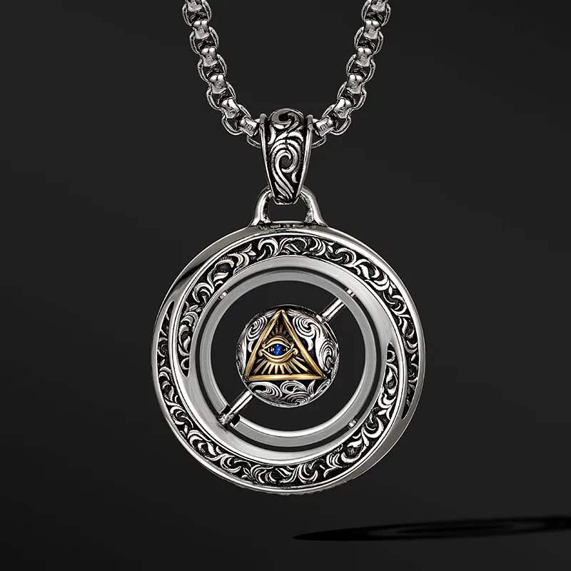 IDEAGEMER S925 Silver Necklaces Men's-5