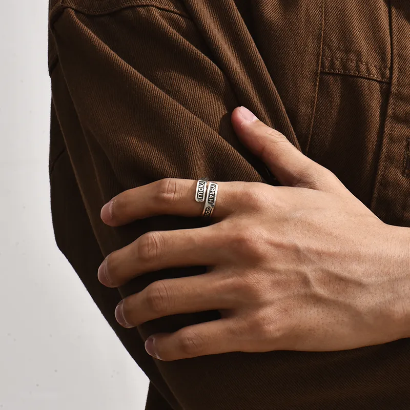 IDEAGEMER S925 Silver Rings Men's-4