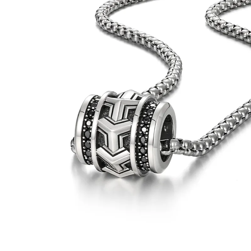 IDEAGEMER 925 Sterling Silver Necklaces Men's-7