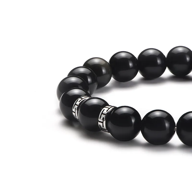 IDEAGEMER Obsidian Bracelets Men's-2
