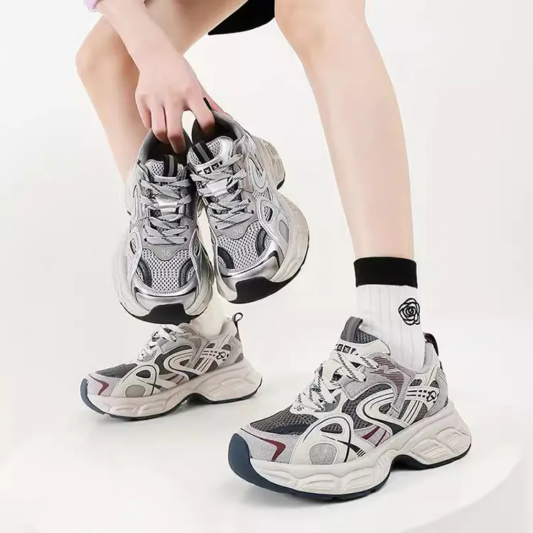 WOOS BOBO Support Lightweight Height Increasing Low Top Chunky Sneakers Women's-10