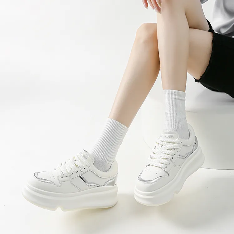 WOOS BOBO Cushioning Height Increasing Low Top Stylish Skateboarding Shoes Women's-12