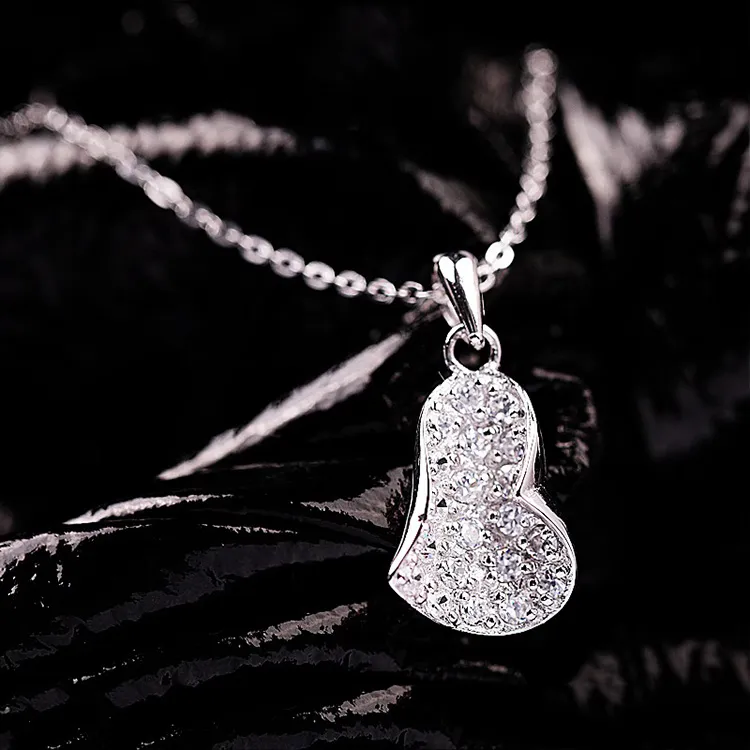 IDEE CREATIVE IDEA FOR YOU 925 Sterling Silver With Simulated Gemstone Necklaces Women's-5