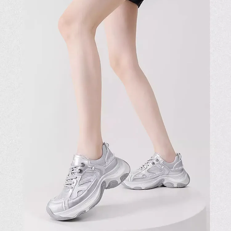WOOS BOBO Lightweight Height Increasing Low Top Chunky Sneakers Women's-2
