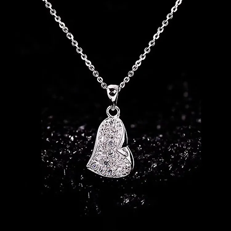 IDEE CREATIVE IDEA FOR YOU 925 Sterling Silver With Simulated Gemstone Necklaces Women's-4