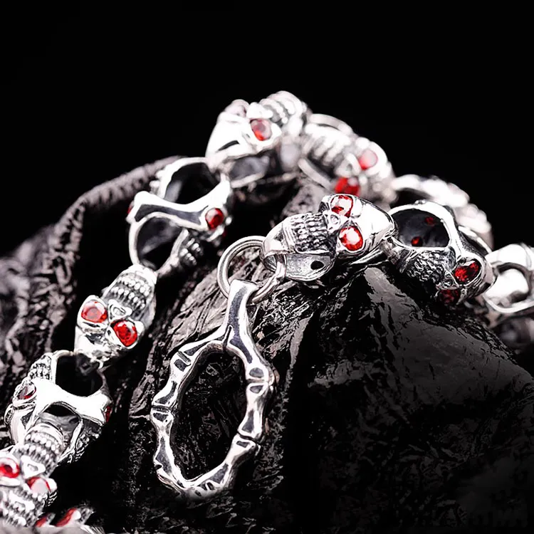 IDEE CREATIVE IDEA FOR YOU 925 Sterling Silver Imitation Gemstone Bracelets Men's-6