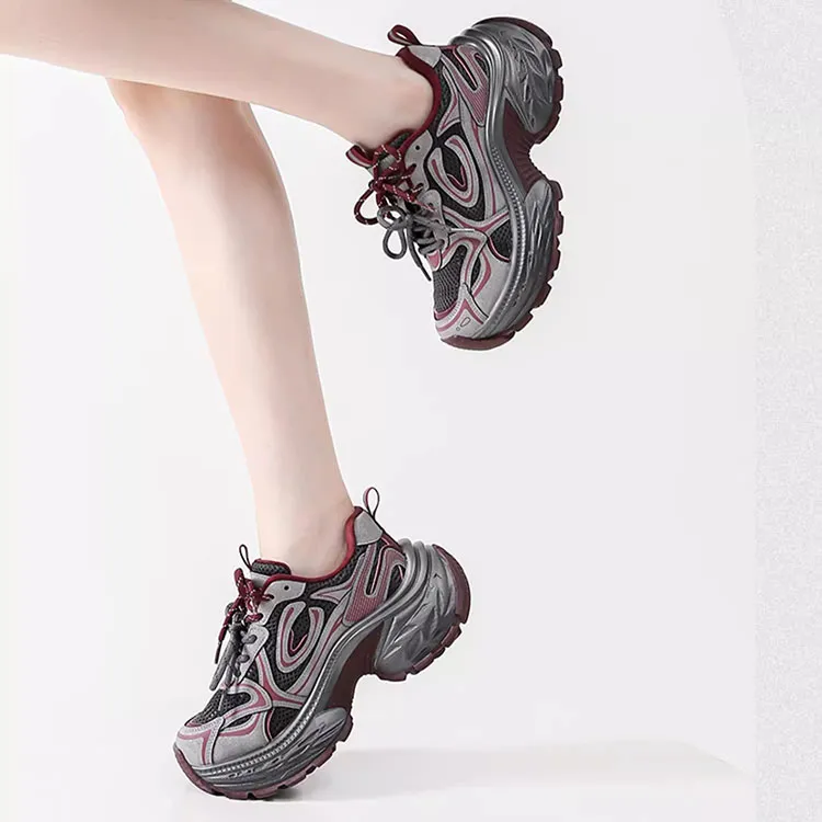 WOOS BOBO Breathable, Supportive, Lightweight, Height Increasing, Thermal Chunky Sneakers Women's-8