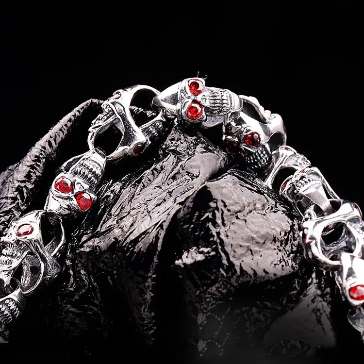 IDEE CREATIVE IDEA FOR YOU 925 Sterling Silver Imitation Gemstone Bracelets Men's-5