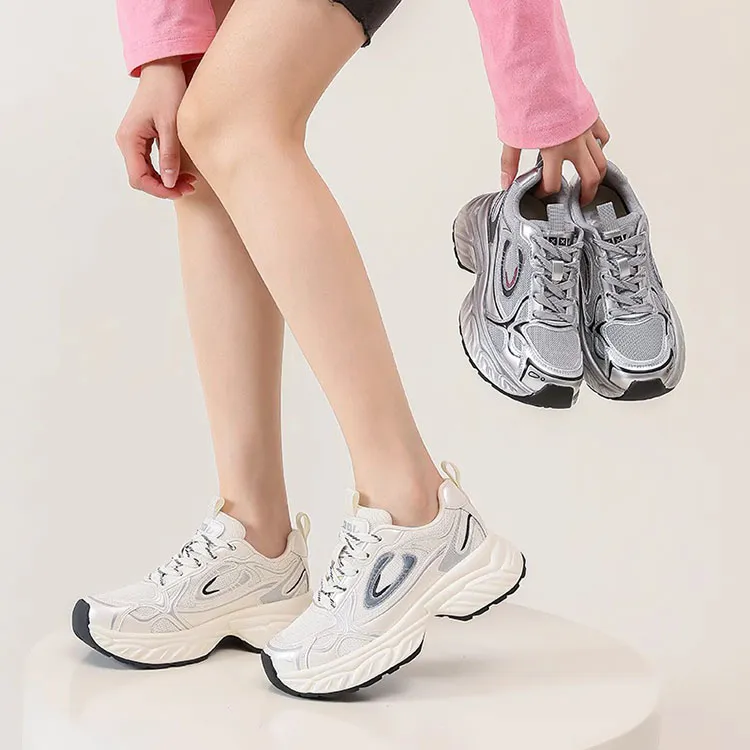 WOOS BOBO Cushioning Lightweight Height Increasing Low Top Chunky Sneakers Women's-11