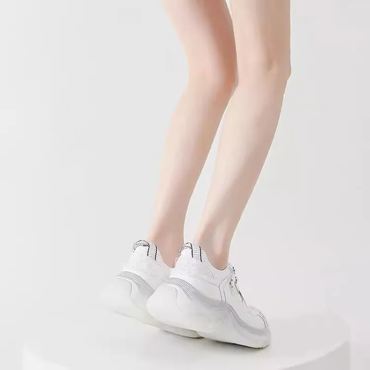 WOOS BOBO Lightweight Height Increasing Low Top Chunky Sneakers Women's-5