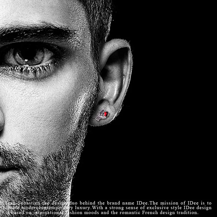 IDEE CREATIVE IDEA FOR YOU Steel Stud Earrings Men's-11