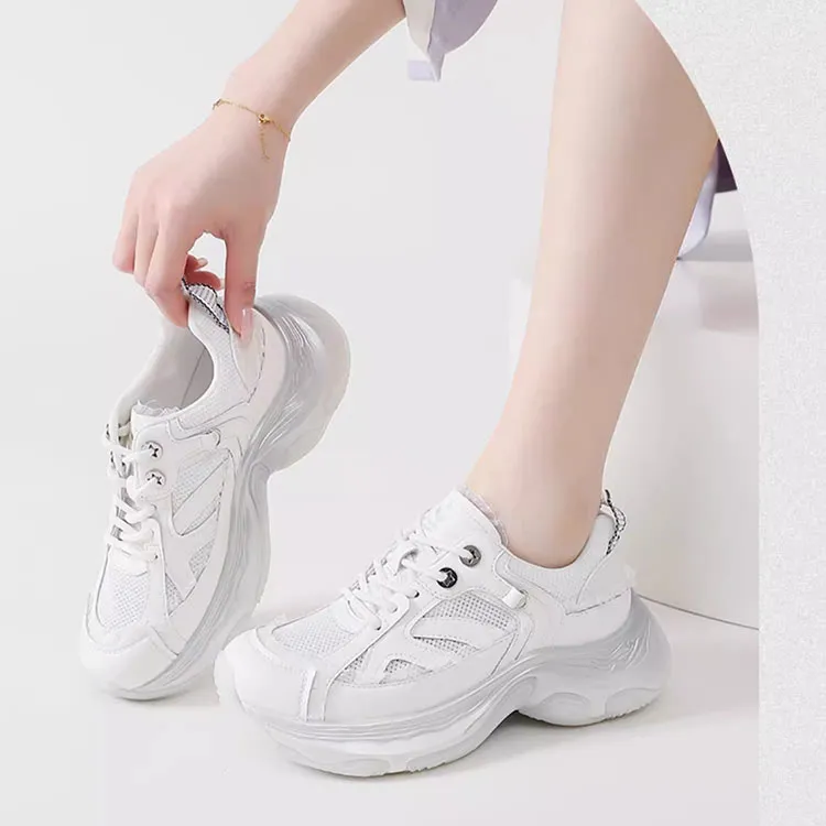 WOOS BOBO Lightweight Height Increasing Low Top Chunky Sneakers Women's-6