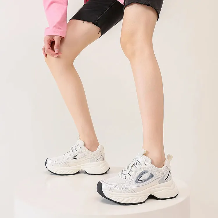 WOOS BOBO Cushioning Lightweight Height Increasing Low Top Chunky Sneakers Women's-10