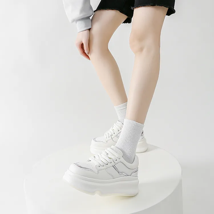 WOOS BOBO Cushioning Height Increasing Low Top Stylish Skateboarding Shoes Women's-11
