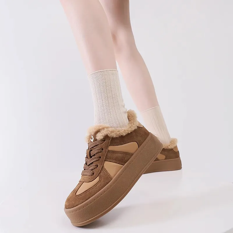 WOOS BOBO Height Increasing Warmth Low-Top Skateboard Shoes Women's-4