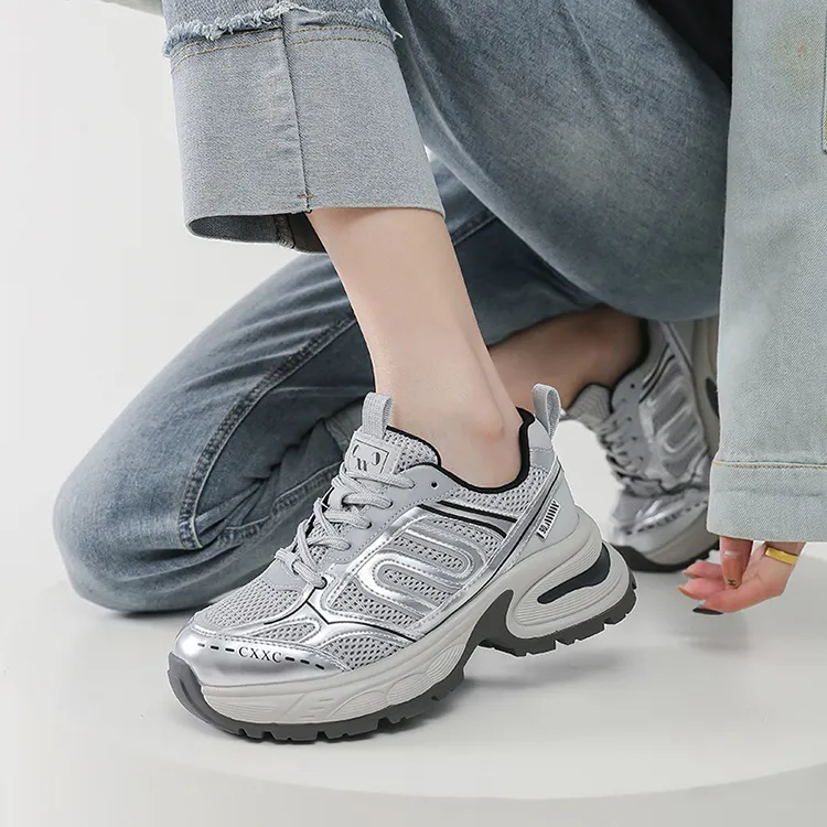 WOOS BOBO Cushioning, Slip Resistant, Breathable, Supportive, Lightweight Low Top Chunky Sneakers Women's-9