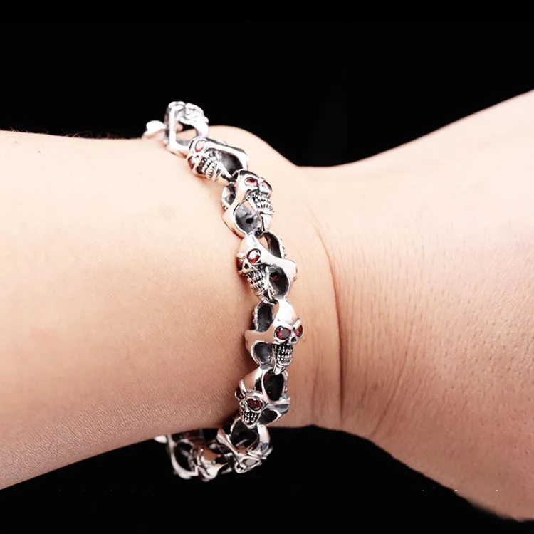 IDEE CREATIVE IDEA FOR YOU 925 Sterling Silver Imitation Gemstone Bracelets Men's-7