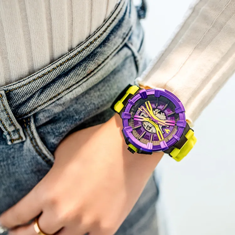 YOUNG STERNA Automatic Mechanical Movement Silicone Strap Watch Unisex Black Dial-15
