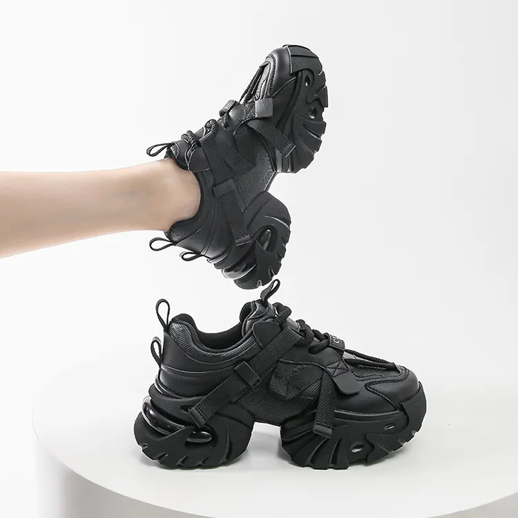 WOOS BOBO Versatile Casual Shoes Cushioning, Wear Resistant Low Top Chunky Sneakers Women's-5