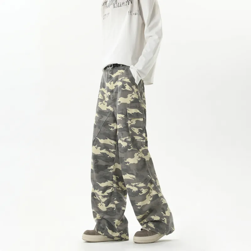 FA2LO Casual Pants Unisex Camouflage-2