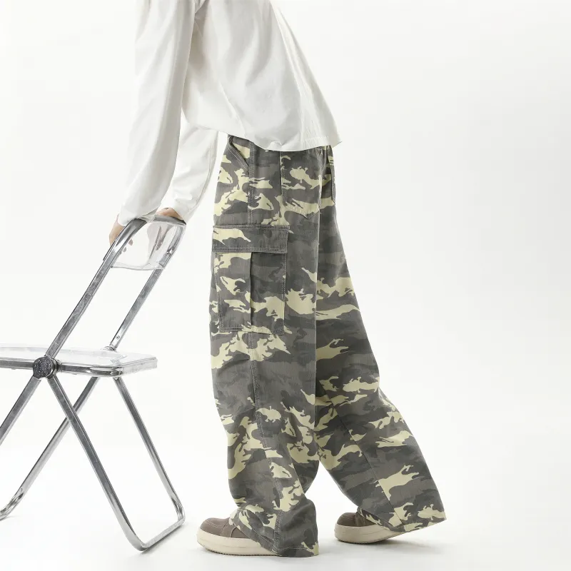 FA2LO Casual Pants Unisex Camouflage-4