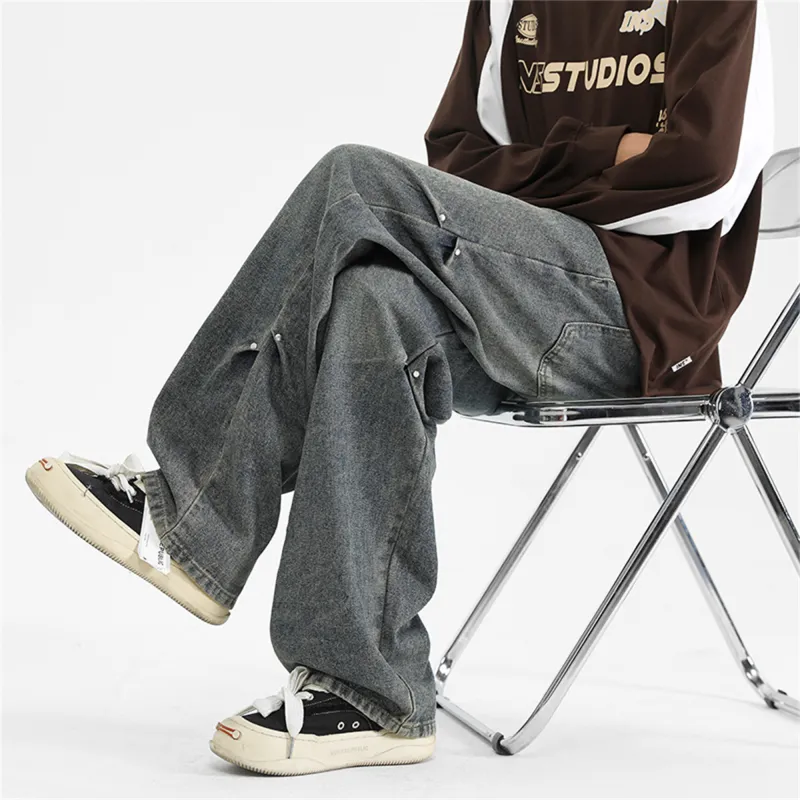 PAINT STAIN Jeans Unisex Dark Purple-23