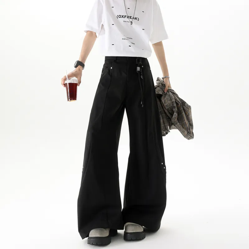 FA2LO Casual Pants Unisex Black-2