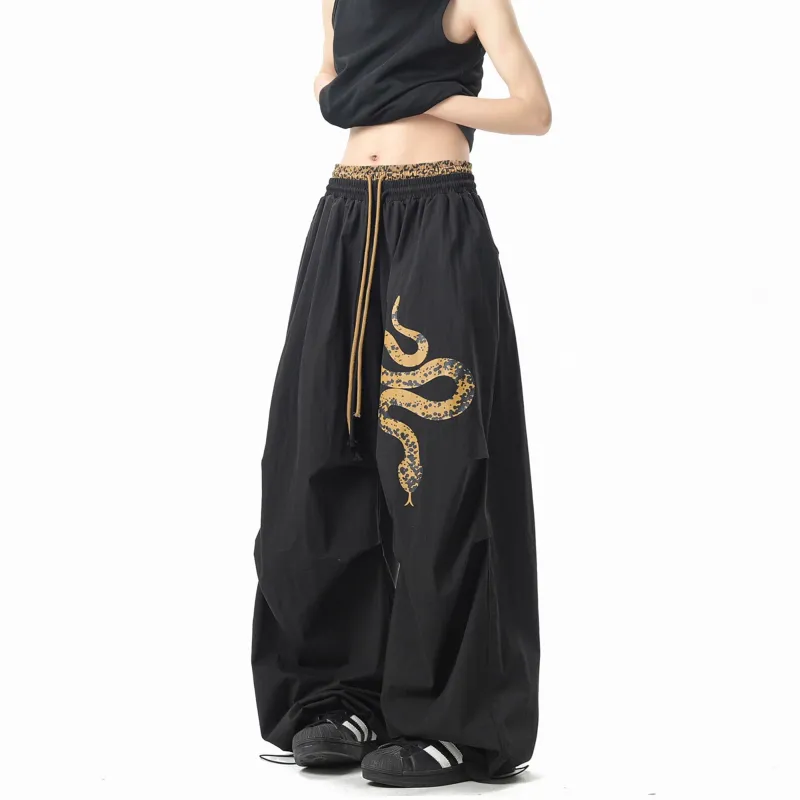 FA2LO Casual Pants Unisex Black-3