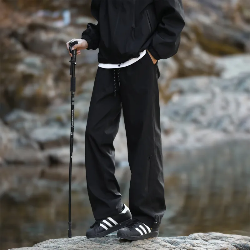 PAINT STAIN Casual Pants Unisex Black-13