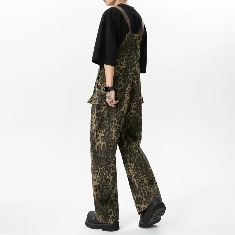 FA2LO Overalls Unisex Leopard Print-5
