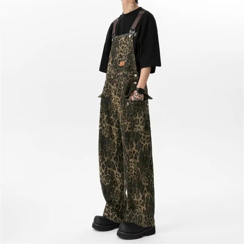 FA2LO Overalls Unisex Leopard Print-1