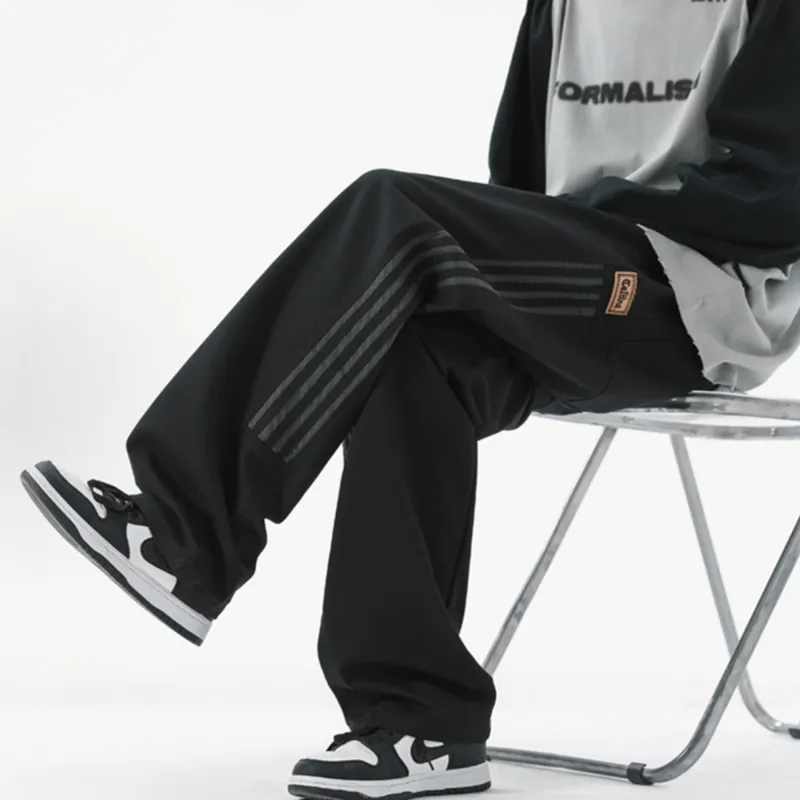 FA2LO Casual Pants Unisex Black-1
