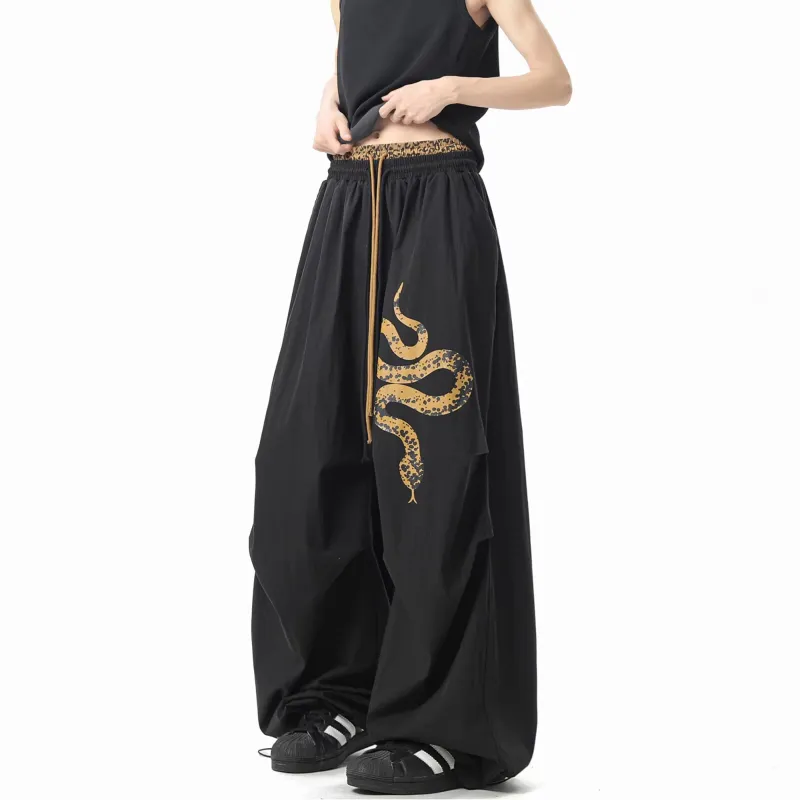 FA2LO Casual Pants Unisex Black-4