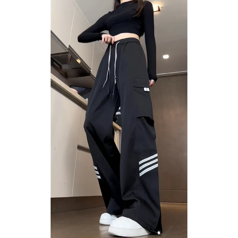 FA2LO Casual Pants Unisex Black-1